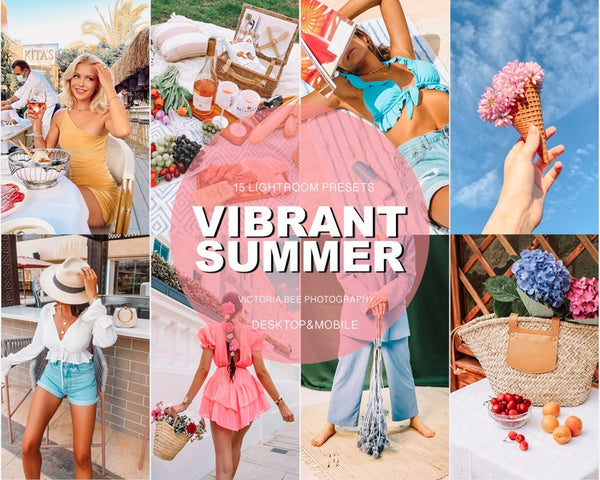 15 LIGHTROOM Presets  Summer, Natural Light Presets, Lifestyle Filter for Influencer, Blogger Travel Presets, Bright Presets