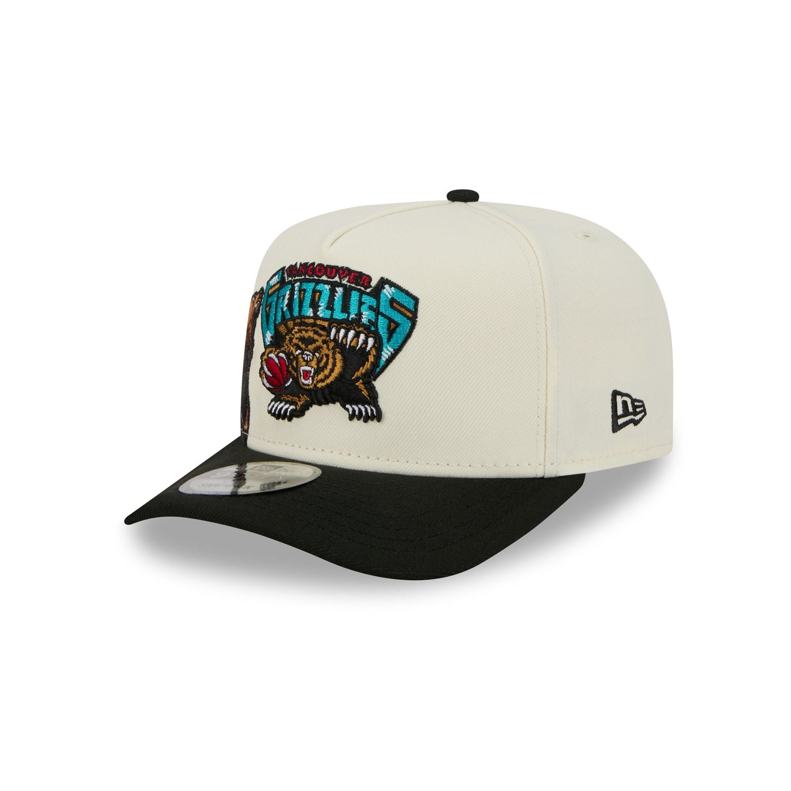 60839963_9FIFTYAF_HWC950AFPC30548_VANGRI_VAN_3QL.jpg Vancouver Grizzlies 1995-2001 Hardwood Classics Chrome White 9FIFTY A-Frame Snapback Hat - Image 1