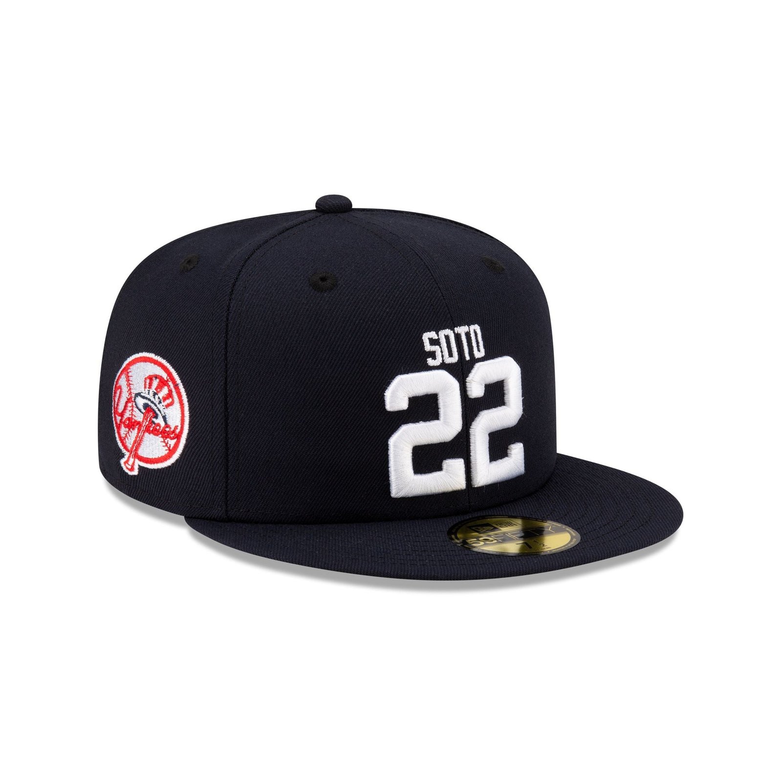 70838523_59FIFTY_SOTOOHTANI_NEYYAN_NVY_3QR.jpg New York Yankees Juan Soto 22 59FIFTY Fitted Hat - Image 1